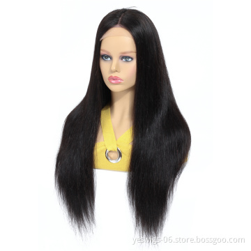 New Arrival Human Hair Straight Wave Lace Closure Wig 100% Unprocessed Raw Brazilian Virgin Cuticle Aligned Human Hair Wig